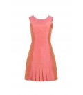 Vestido corto seda coral