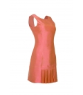 Vestido corto seda coral