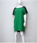 Vestido corto verde fluido